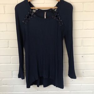 Free People lace up top
